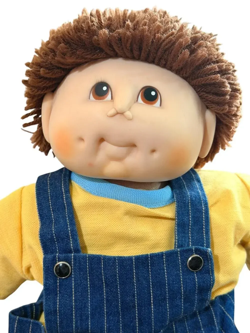 Rate Vintage Fibre-Craft Doll Baby  Yarn Hair Boy Doll Brown Hair